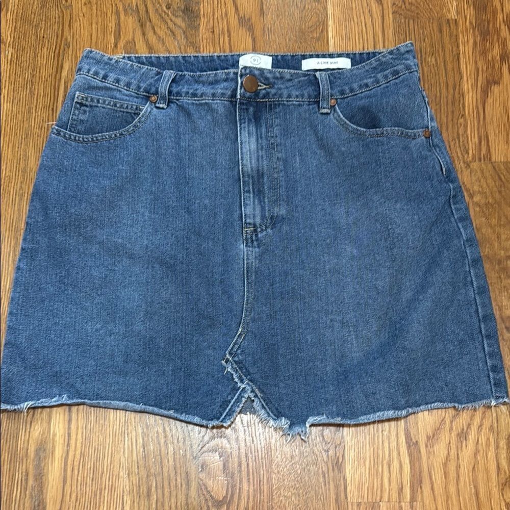 Cotton On Asymmetrical Blue A-line Mini Skirt